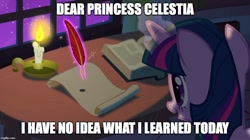 Size: 888x499 | Tagged: safe, edit, edited screencap, screencap, character:twilight sparkle, episode:owl's well that ends well, g4, my little pony: friendship is magic, female, image macro, meme, solo