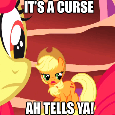 Size: 384x384 | Tagged: safe, edit, edited screencap, screencap, character:apple bloom, character:applejack, episode:bridle gossip, g4, my little pony: friendship is magic, animated, appletini, caption, micro