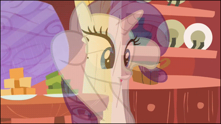 Size: 448x252 | Tagged: safe, edit, edited screencap, screencap, character:rarity, species:pony, species:unicorn, episode:look before you sleep, g4, my little pony: friendship is magic, 2spooky, animated, female, gif, hoofy-kicks, invisible, mare, oooooh, solo, spooky