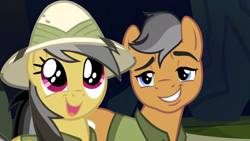 Size: 1920x1080 | Tagged: safe, edit, edited screencap, screencap, character:daring do, character:quibble pants, ship:daringpants, episode:stranger than fanfiction, 1000 hours in ms paint, female, male, ms paint, shipping, straight, stupid sexy quibble pants