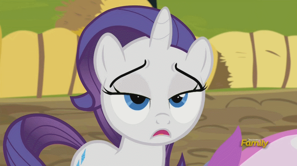Size: 1037x582 | Tagged: safe, edit, edited screencap, screencap, character:derpy hooves, character:rarity, species:pegasus, species:pony, episode:the cart before the ponies, g4, my little pony: friendship is magic, animated, blue lily, clothing, deal with it, drugs, fedora, female, hat, joint, mare, marijuana, sunglasses, thug life
