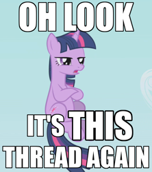 Size: 640x720 | Tagged: safe, edit, edited screencap, screencap, character:twilight sparkle, species:pony, episode:the ticket master, g4, my little pony: friendship is magic, caption, female, image macro, mare, reaction image, solo