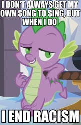 Size: 435x672 | Tagged: safe, edit, edited screencap, screencap, character:spike, episode:the times they are a changeling, g4, my little pony: friendship is magic, dos equis, exploitable meme, image macro, meme, spikelove, the most interesting dragon in the world, the most interesting man in the world