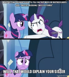 Size: 800x900 | Tagged: safe, edit, edited screencap, screencap, character:rarity, character:twilight sparkle, episode:games ponies play, g4, my little pony: friendship is magic, chucky, exploitable meme, insulting rarity, meme, seed of chucky, tiffany