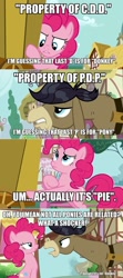 Size: 426x960 | Tagged: safe, edit, edited screencap, screencap, character:cranky doodle donkey, character:pinkie pie, species:donkey, species:earth pony, species:pony, episode:a friend in deed, g4, my little pony: friendship is magic, ponyville