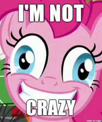 Size: 412x492 | Tagged: safe, edit, edited screencap, screencap, character:pinkie pie, episode:p.p.o.v. (pony point of view), g4, my little pony: friendship is magic, female, image macro, meme, solo
