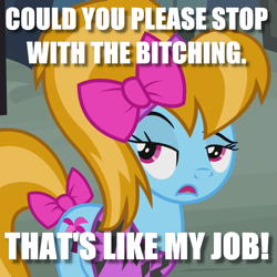 Size: 697x698 | Tagged: safe, edit, edited screencap, screencap, character:turf, species:earth pony, species:pony, episode:putting your hoof down, g4, my little pony: friendship is magic, annoyed, image macro, meme, sassy, semi-vulgar, solo