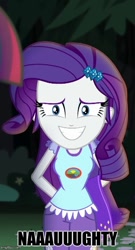 Size: 390x720 | Tagged: safe, edit, edited screencap, screencap, character:rarity, equestria girls:legend of everfree, g4, my little pony: equestria girls, my little pony:equestria girls, caption, courage the cowardly dog, female, freaky fred, meme, solo