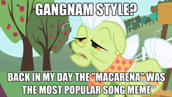 Size: 624x351 | Tagged: safe, edit, edited screencap, screencap, character:granny smith, episode:friendship is magic, g4, my little pony: friendship is magic, female, gangnam style, image macro, solo