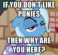 Size: 230x219 | Tagged: safe, edit, edited screencap, screencap, character:trixie, species:pony, species:unicorn, episode:boast busters, g4, my little pony: friendship is magic, caption, female, image macro, logic, mare, meme, solo, trixie yells at everything