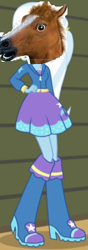 Size: 120x340 | Tagged: safe, edit, edited screencap, screencap, character:trixie, equestria girls:rainbow rocks, g4, my little pony: equestria girls, my little pony:equestria girls, 1000 hours in ms paint, boots, clothing, female, hand on hip, high heel boots, hoers mask, horse head, jacket, mask, raised leg, skirt, solo, what has science done