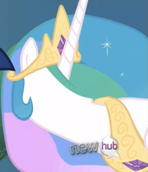Size: 455x528 | Tagged: safe, edit, edited screencap, screencap, character:princess celestia, character:twilight sparkle, episode:keep calm and flutter on, g4, my little pony: friendship is magic, cursed, meta, no face, solo focus, wat