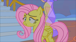 Size: 1920x1080 | Tagged: safe, edit, edited screencap, screencap, character:fluttershy, episode:every little thing she does, g4, my little pony: friendship is magic, female, fiducia compellia, hypnosis, hypnotized, solo, twilight's castle