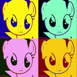 Size: 639x639 | Tagged: safe, edit, edited screencap, screencap, character:derpy hooves, species:pegasus, species:pony, episode:to where and back again, g4, my little pony: friendship is magic, andy warhol, cute, female, funny, mare, modern art, pop art, season 6, solo