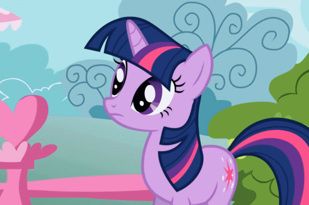 Size: 610x405 | Tagged: safe, edit, edited screencap, screencap, character:twilight sparkle, character:twilight sparkle (unicorn), species:pony, species:unicorn, episode:boast busters, g4, my little pony: friendship is magic, animated, blinking, confused, dialogue, english, female, frown, gritted teeth, i don't get it, image macro, lidded eyes, mare, reaction image, solo, talking, text