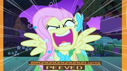 Size: 1280x720 | Tagged: safe, edit, edited screencap, screencap, character:fluttershy, species:pegasus, species:pony, episode:flutter brutter, episode:the best night ever, g4, my little pony: friendship is magic, 200% mad, crossing the memes, exploitable meme, flutterrage, meme, peeved, you're going to love me