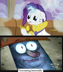 Size: 625x711 | Tagged: safe, edit, edited screencap, screencap, character:rarity, episode:applejack's day off, k'nuckles, prunity, pruny, the marvelous misadventures of flapjack
