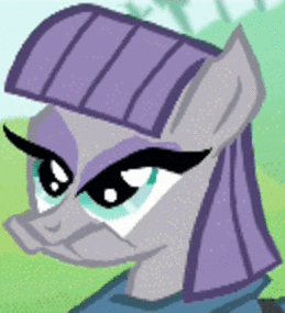 Size: 259x285 | Tagged: safe, edit, edited screencap, screencap, character:maud pie, episode:maud pie, g4, my little pony: friendship is magic, animated, blinking, chewing, content-aware scale, eating, female, gif, puffy cheeks, solo