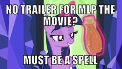 Size: 546x307 | Tagged: safe, edit, edited screencap, screencap, character:twilight sparkle, character:twilight sparkle (alicorn), species:alicorn, species:pony, episode:what about discord?, g4, my little pony: friendship is magic, my little pony: the movie (2017), season 5, exploitable meme, female, image macro, meme, must be a spell, solo