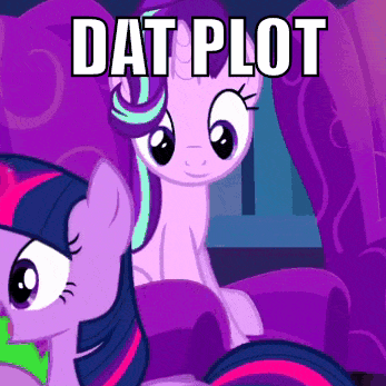 Size: 347x347 | Tagged: safe, edit, edited screencap, screencap, character:spike, character:starlight glimmer, character:twilight sparkle, character:twilight sparkle (alicorn), species:alicorn, species:dragon, species:pony, species:unicorn, episode:a hearth's warming tail, g4, my little pony: friendship is magic, animated, armchair, blinking, booty had me like, chair, cropped, dat butt, exploitable meme, eyes on the prize, female, gif, image macro, implied lesbian, implied shipping, implied twistarlight, mare, meme, plot, sitting, smiling, solo focus, walking, watching