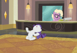 Size: 250x172 | Tagged: safe, edit, edited screencap, screencap, character:grace manewitz, character:rarity, episode:rarity takes manehattan, g4, my little pony: friendship is magic, :o, anatomically incorrect, animated, escii keyboard, extreme speed animation, faceplant, frown, gif, gif for breezies, glasses, headbang, incorrect leg anatomy, kneeling, lidded eyes, loop, marshmelodrama, open mouth, picture for breezies, prone, rarara, reaction image, secretary, typewriter, typing, unamused