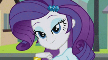 Size: 427x240 | Tagged: safe, edit, edited screencap, screencap, character:rarity, episode:player piano, equestria girls:rainbow rocks, g4, my little pony: equestria girls, my little pony:equestria girls, animated, beautiful, blue eyes, cute, gif, short, smiling