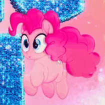 Size: 210x210 | Tagged: safe, edit, screencap, character:pinkie pie, species:earth pony, species:pony, my little pony: the movie (2017), animated, cropped, cute, diapinkes, female, flying, gif, hoofy-kicks, mare, open mouth, smiling, solo