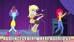 Size: 1280x720 | Tagged: safe, edit, edited screencap, screencap, character:derpy hooves, equestria girls:rainbow rocks, g4, my little pony: equestria girls, my little pony:equestria girls, blueberry pie, meme, movie reference, raspberry fluff, singing in the rain