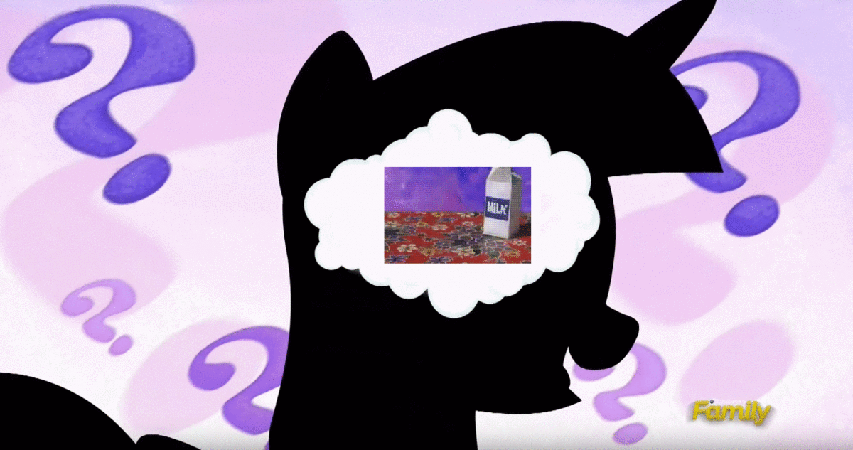 Size: 1200x633 | Tagged: safe, edit, edited screencap, screencap, character:twilight sparkle, character:twilight sparkle (alicorn), species:alicorn, species:pony, episode:all bottled up, g4, my little pony: friendship is magic, animated, everything is ruined, exploitable meme, gif, happy, meme, pure unfiltered evil, silhouette, spilled milk, spongebob squarepants, the inner machinations of my mind are an enigma, the secret box, twilight's bottled thoughts
