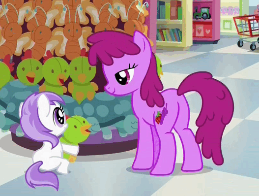 Size: 527x398 | Tagged: safe, edit, edited screencap, screencap, character:berry punch, character:berryshine, species:pony, episode:a flurry of emotions, g4, my little pony: friendship is magic, animated, gif, reversed, titania