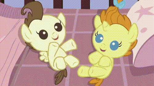 Size: 500x280 | Tagged: safe, edit, edited screencap, screencap, character:pound cake, character:pumpkin cake, species:human, species:pony, episode:a flurry of emotions, episode:on your marks, g4, my little pony: friendship is magic, animated, baby fights, balloon, bipedal, cake twins, carpet diem, cute, discovery family logo, fight, gif, gravity falls, grunkle stan, hoof sucking, hot air balloon, male, poundabetes, pumpkinbetes, standing, sugarcube corner, toy, weapons-grade cute