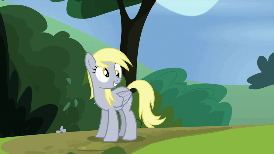 Size: 902x508 | Tagged: safe, edit, edited screencap, screencap, character:derpy hooves, species:pegasus, species:pony, episode:rock solid friendship, g4, my little pony: friendship is magic, abuse, animated, derpybuse, exploitable, female, gif, gif art, loop, mare, meme, perfect loop, solo