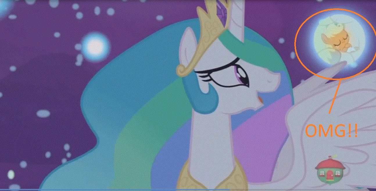 Size: 1294x658 | Tagged: safe, edit, edited screencap, screencap, character:applejack, character:bright mac, character:pear butter, character:princess celestia, species:alicorn, species:pony, ship:brightbutter, episode:a royal problem, g4, my little pony: friendship is magic, animated, applejack's parents, baby, baby pony, babyjack, dream, dream orbs, dream realm, dream walker celestia, female, foal, gif, male, mare, shipping, straight