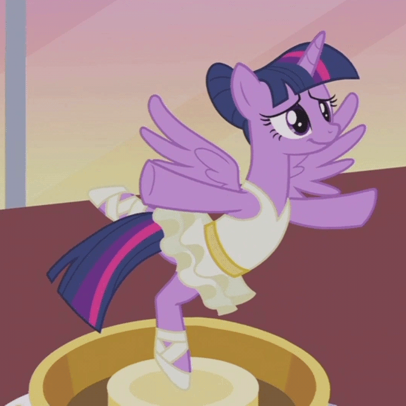 Size: 800x800 | Tagged: safe, edit, screencap, character:twilight sparkle, character:twilight sparkle (alicorn), species:alicorn, species:pony, episode:a royal problem, g4, my little pony: friendship is magic, animated, arms wide open, backbend, ballerina, bipedal, clothing, cropped, cute, dress, female, gif, good trick, grin, leotard, loop, music box, reversed, rotating, sheepish, sheepish grin, skirt, smiling, solo, spinning, spread wings, tutu, twiabetes, twilarina, upskirt, wings