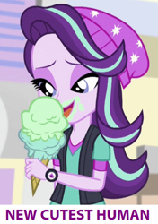 Size: 396x562 | Tagged: safe, edit, edited screencap, screencap, character:starlight glimmer, equestria girls:mirror magic, g4, my little pony: equestria girls, my little pony:equestria girls, spoiler:eqg specials, beanie, biased, clothing, cropped, cute, female, hat, opinion, solo, vest, watch, wristwatch