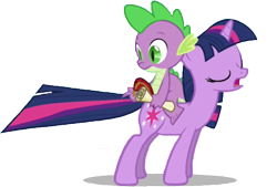 Size: 1000x674 | Tagged: safe, edit, edited screencap, screencap, character:spike, character:twilight sparkle, character:twilight sparkle (unicorn), species:dragon, species:pony, species:unicorn, episode:friendship is magic, g4, my little pony: friendship is magic, season 1, eyes closed, female, letter, male, mare, not a vector, open mouth, scroll, shadow, simple background, transparent background
