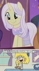 Size: 564x1016 | Tagged: safe, edit, edited screencap, screencap, character:lily lace, species:pony, episode:honest apple, g4, my little pony: friendship is magic, cropped, lori loud, meme, that's my pony, that's my x, the loud house, walt the bird