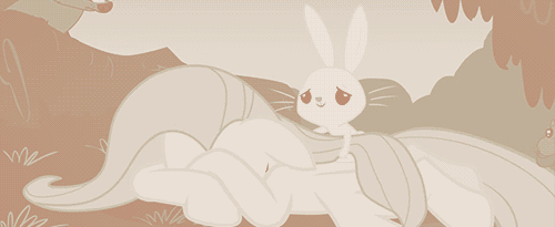 Size: 500x205 | Tagged: safe, edit, edited screencap, screencap, character:angel bunny, character:fluttershy, species:rabbit, episode:hurricane fluttershy, g4, my little pony: friendship is magic, animal, animated, crying, eyes closed, floppy ears, headband, sepia, smiling, squirrel, sweatband