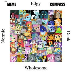 Size: 3000x3000 | Tagged: safe, edit, edited screencap, screencap, character:apple bloom, character:applejack, character:babs seed, character:big mcintosh, character:bon bon, character:bright mac, character:button mash, character:caramel, character:carrot cake, character:carrot crunch, character:cheese sandwich, character:cup cake, character:derpy hooves, character:diamond tiara, character:dinky hooves, character:discord, character:doctor whooves, character:dumbbell, character:featherweight, character:filthy rich, character:flam, character:fleetfoot, character:flim, character:fluttershy, character:granny smith, character:high winds, character:hoops, character:king sombra, character:lightning dust, character:limestone pie, character:lord tirek, character:lyra heartstrings, character:marble pie, character:maud pie, character:mayor mare, character:minuette, character:moondancer, character:ms. harshwhinny, character:pear butter, character:pinkie pie, character:princess cadance, character:princess celestia, character:princess luna, character:queen chrysalis, character:rarity, character:scootaloo, character:shining armor, character:silver lining, character:silver spoon, character:smooze, character:snails, character:snips, character:soarin', character:spitfire, character:starlight glimmer, character:sunburst, character:sunset shimmer, character:surprise, character:sweetie belle, character:sweetie drops, character:thorax, character:time turner, character:truffle shuffle, character:twilight sparkle, character:twilight sparkle (alicorn), species:alicorn, species:changeling, species:draconequus, species:earth pony, species:pegasus, species:pony, species:reformed changeling, species:unicorn, ship:brightbutter, ship:carrot cup, episode:a royal problem, episode:dungeons & discords, episode:make new friends but keep discord, episode:scare master, episode:the cutie map, episode:the cutie re-mark, episode:the perfect pear, episode:three's a crowd, episode:twilight's kingdom, g4, my little pony: friendship is magic, my little pony:equestria girls, changeling queen, chiffon swirl, collage, colt, faec, female, filly, flim flam brothers, foal, male, mare, political compass, shipping, stallion, wall of tags, wonderbolts