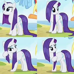 Size: 1660x1660 | Tagged: safe, edit, edited screencap, screencap, character:rarity, species:pony, species:unicorn, episode:campfire tales, g4, my little pony: friendship is magic, collage, cropped, cute, female, lidded eyes, mare, raribetes, solo focus, wet, wet mane, wet mane rarity