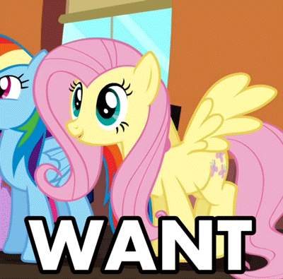 Size: 400x395 | Tagged: safe, edit, edited screencap, screencap, character:fluttershy, character:rainbow dash, species:pegasus, species:pony, episode:mmmystery on the friendship express, g4, my little pony: friendship is magic, animated, animation error, anticipation, duo, duo female, female, flying, gif, image macro, mare, meme, smiling, want