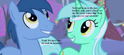 Size: 1080x480 | Tagged: safe, edit, edited screencap, screencap, character:blues, character:lyra heartstrings, character:noteworthy, episode:filli vanilli, g4, my little pony: friendship is magic, cropped, female, lyraworthy, male, shipping, straight, text