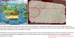 Size: 1344x686 | Tagged: safe, edit, edited screencap, screencap, episode:uncommon bond, g4, my little pony: friendship is magic, cropped, map, map of equestria, overanalyzing, text, theory, undiscovered west