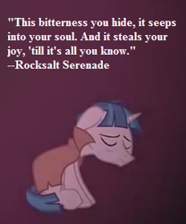 Size: 250x300 | Tagged: safe, edit, edited screencap, screencap, character:stygian, episode:shadow play, g4, my little pony: friendship is magic, cropped, let it go (newsboys), lyrics, newsboys (band), song reference