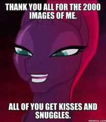Size: 600x688 | Tagged: safe, edit, edited screencap, screencap, character:fizzlepop berrytwist, character:tempest shadow, my little pony: the movie (2017), bronybait, cropped, female, image macro, meme, pretty pretty tempest, solo, the making of my little pony movie