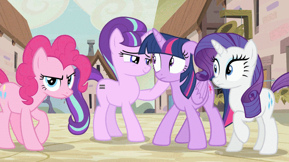 Size: 960x540 | Tagged: safe, edit, edited screencap, screencap, character:applejack, character:big mcintosh, character:cheerilee, character:cup cake, character:fluttershy, character:pinkie pie, character:rainbow dash, character:rarity, character:spike, character:starlight glimmer, character:stygian, character:thorax, character:trixie, character:twilight sparkle, character:twilight sparkle (alicorn), species:alicorn, species:changeling, species:dragon, species:pony, species:reformed changeling, species:unicorn, episode:a royal problem, episode:celestial advice, episode:every little thing she does, episode:fame and misfortune, episode:no second prances, episode:shadow play, episode:sonic rainboom, episode:the crystalling, episode:the cutie map, episode:the cutie re-mark, episode:the times they are a changeling, episode:to where and back again, episode:uncommon bond, g4, my little pony: friendship is magic, animated, background pony, book, box, bump, butt, canterlot castle, clinging, comforting, comic, compilation, crying, cuddling, cute, floppy ears, forgiveness, friendship, frown, glimmerbetes, grabbing, gritted teeth, group hug, happy, headbutt, hill, holding hooves, hug, leaning, magic, mane six, mirror, night, ouch, our town, plot, poking, ponyville, present, rainbow, raised hoof, redemption, sad, screencap comic, sky, smiling, student, teacher, tears of joy, time vortex, touch, tree, twiabetes, twilight's castle, twilight's castle library, villains touching twilight, wall of tags