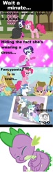 Size: 398x1285 | Tagged: safe, edit, screencap, character:fancypants, character:pinkie pie, character:rarity, character:spike, ship:raripants, female, male, meta, shipping, straight