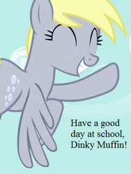 Size: 324x432 | Tagged: safe, edit, edited screencap, screencap, character:derpy hooves, episode:no second prances, g4, my little pony: friendship is magic, cropped, cute, derpabetes, equestria's best mother, implied dinky, smiling