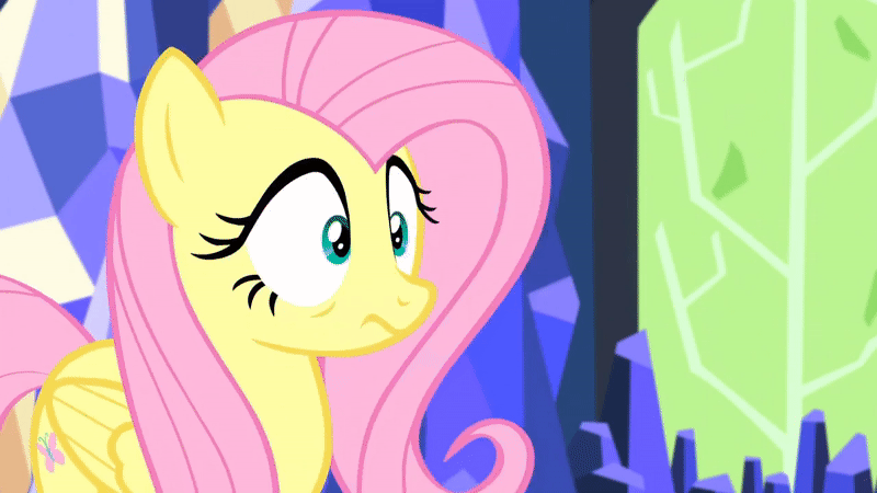 Size: 800x450 | Tagged: safe, edit, edited screencap, screencap, character:fluttershy, species:pegasus, species:pony, episode:the hooffields and mccolts, g4, my little pony: friendship is magic, abuse, animated, book, flutterbuse, gif, library, slapstick, throwing, throwing things at fluttershy, thud, twilight's castle