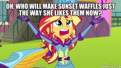 Size: 600x337 | Tagged: safe, edit, edited screencap, screencap, character:sunset shimmer, equestria girls:friendship games, g4, my little pony: equestria girls, my little pony:equestria girls, female, futurama, image macro, meme, obligatory pony, solo